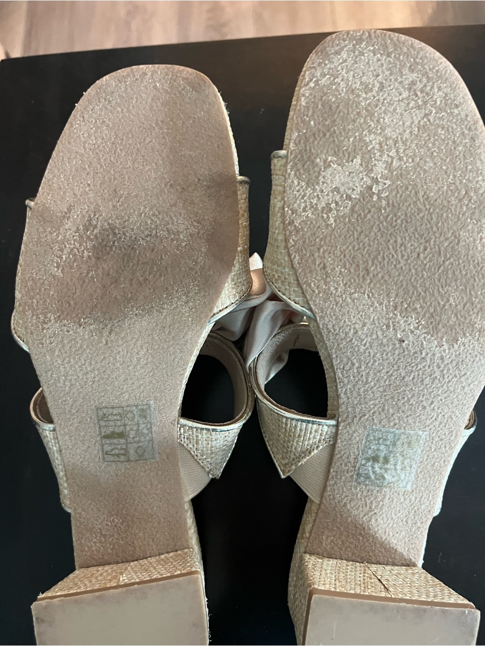 Jack Rogers Blush Pink Satin Bow Slide Mules - Picture 3 of 4